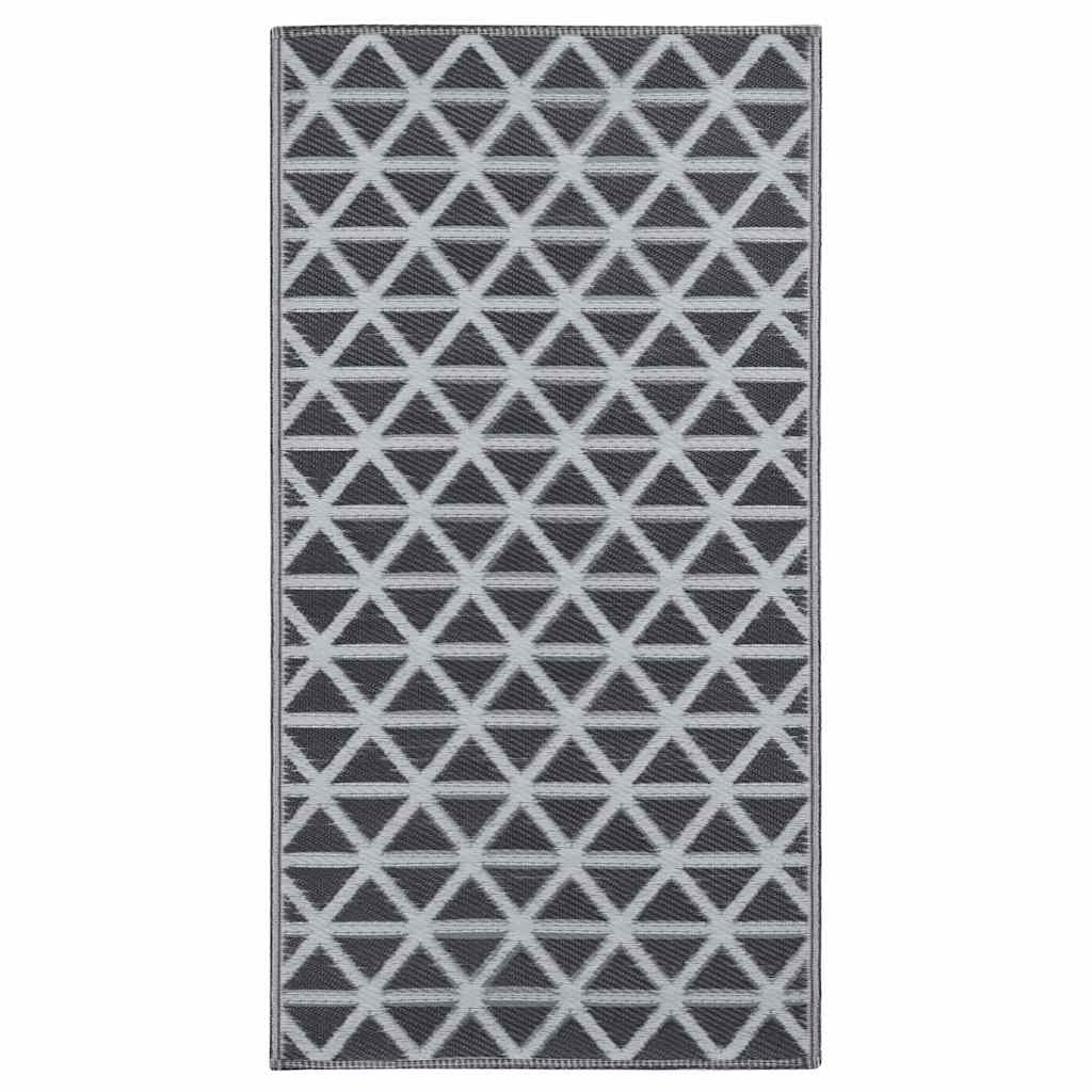 Vidaxl extérieur tapis 80x150 cm pp noir