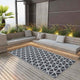 Vidaxl extérieur tapis 80x150 cm pp noir