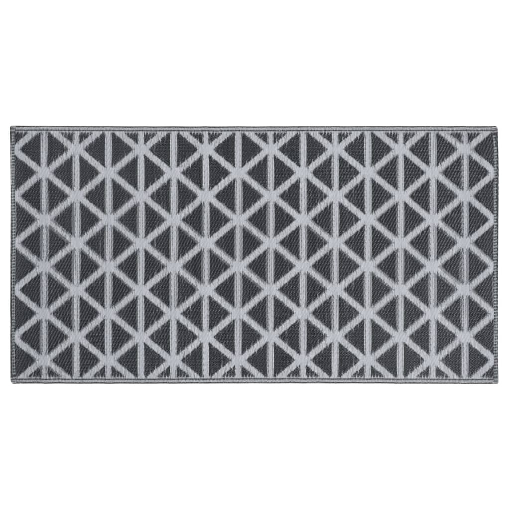 Vidaxl à l'extérieur tapis 120x180 cm pp noir