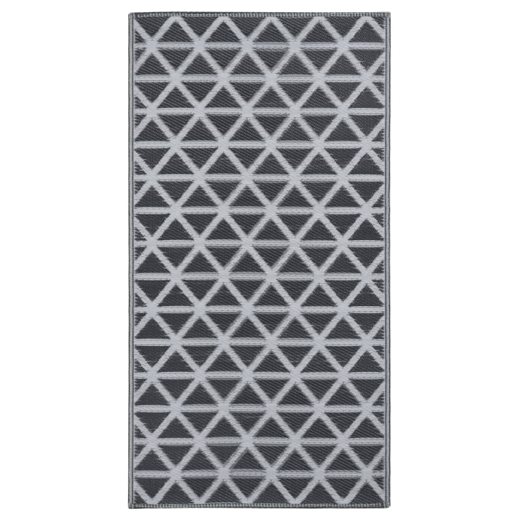 Vidaxl à l'extérieur du tapis 160x230 cm pp noir