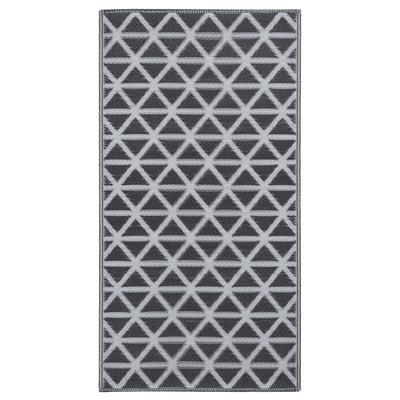 Vidaxl à l'extérieur du tapis 160x230 cm pp noir