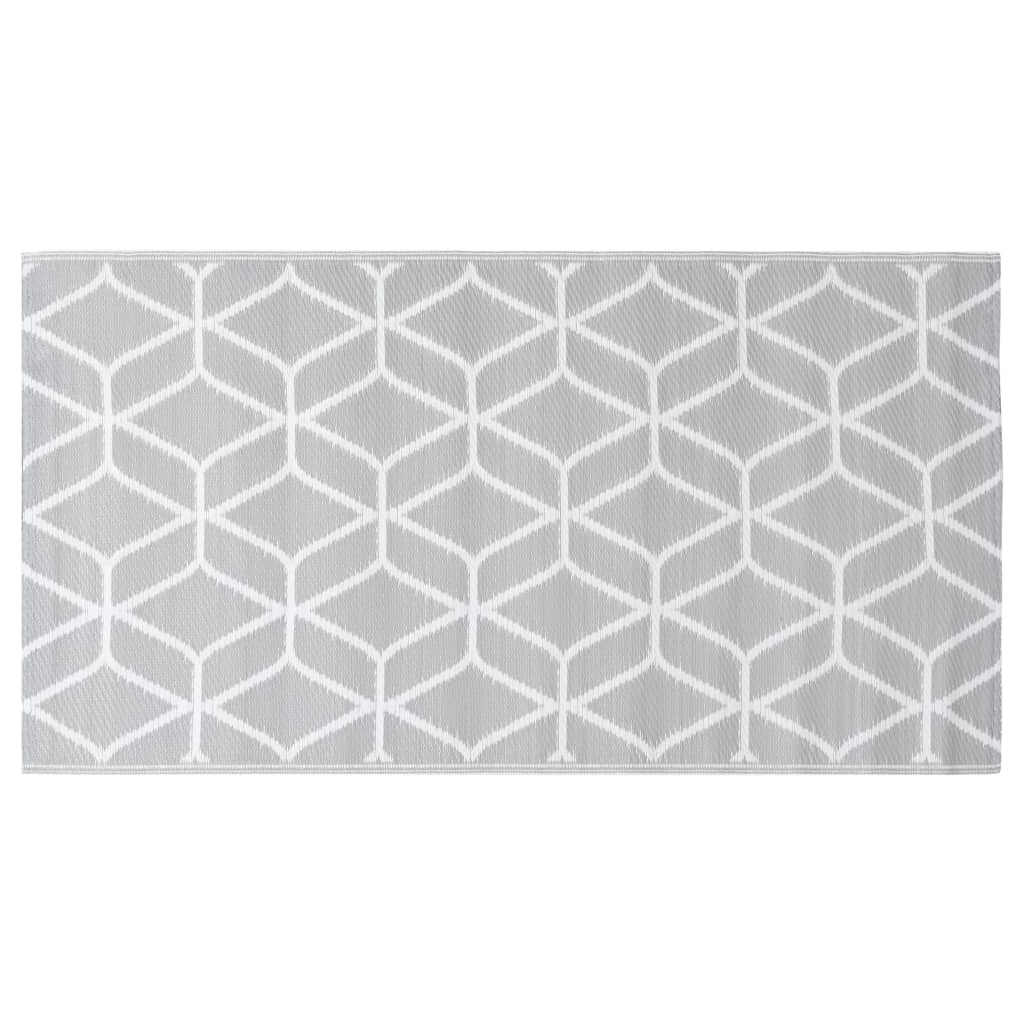 Vidaxl à l'extérieur du tapis 120x180 cm pp gris
