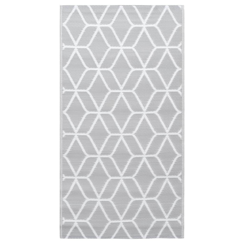 Vidaxl à l'extérieur du tapis 160x230 cm pp gris