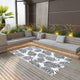 Vidaxl Extérieur Rug 80x150 cm pp blanc et noir