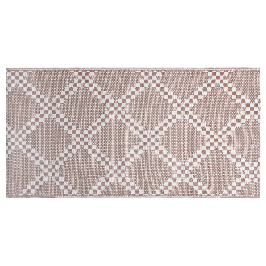Vidaxl à l'extérieur du tapis 80x150 cm pp marron