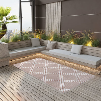 Vidaxl à l'extérieur du tapis 80x150 cm pp marron