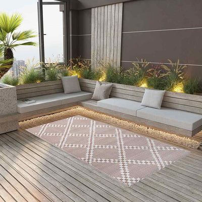 Vidaxl à l'extérieur du tapis 160x230 cm pp brun
