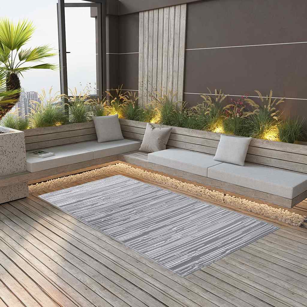 Vidaxl Extérieur Rug 80x150 cm pp Gray
