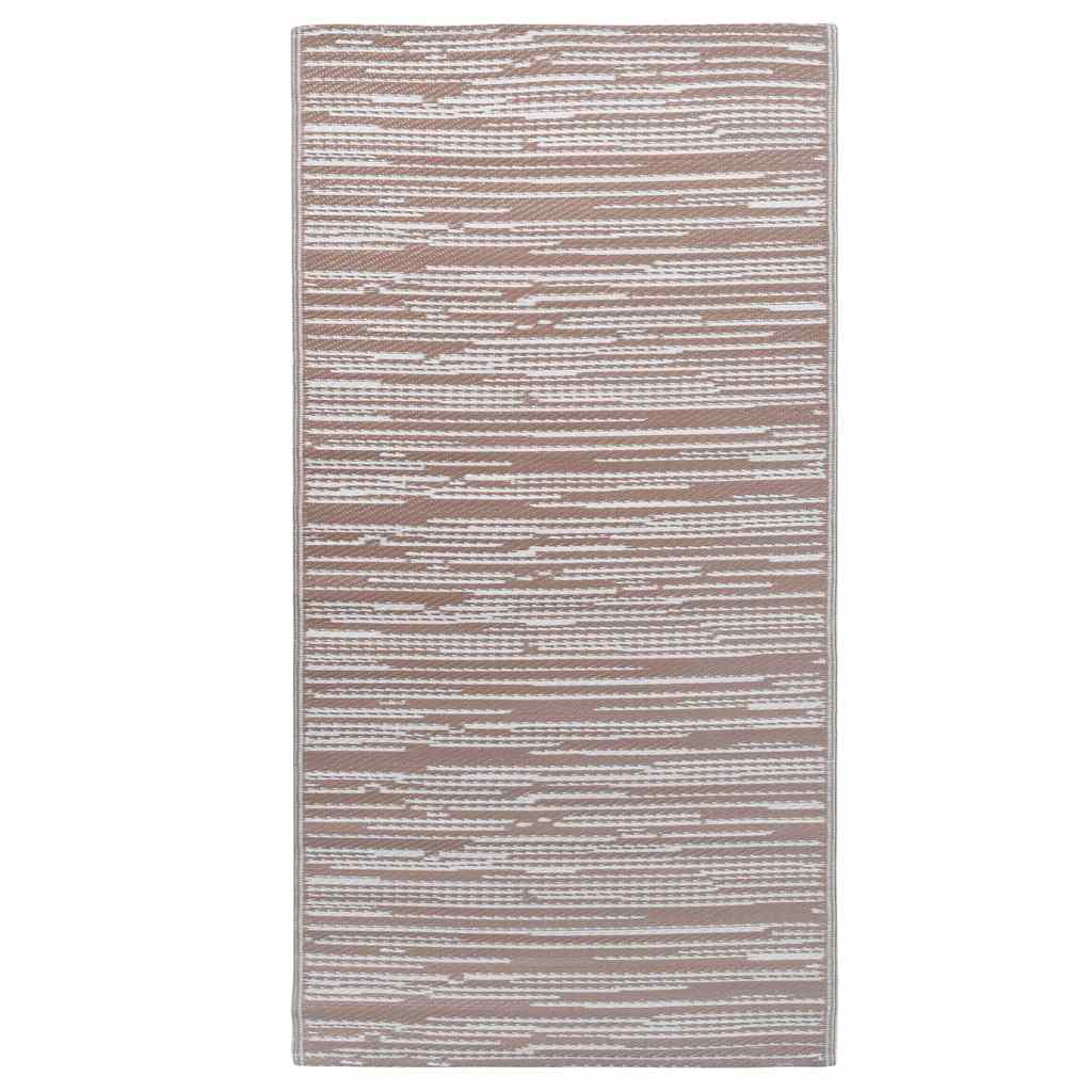 Vidaxl à l'extérieur du tapis 160x230 cm pp brun