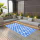 Vidaxl Extérieur Rug 80x150 cm PP Bleu et blanc