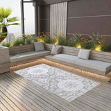 Vidaxl Extérieur Rug 80x150 cm pp Gris clair - afbeelding 1
