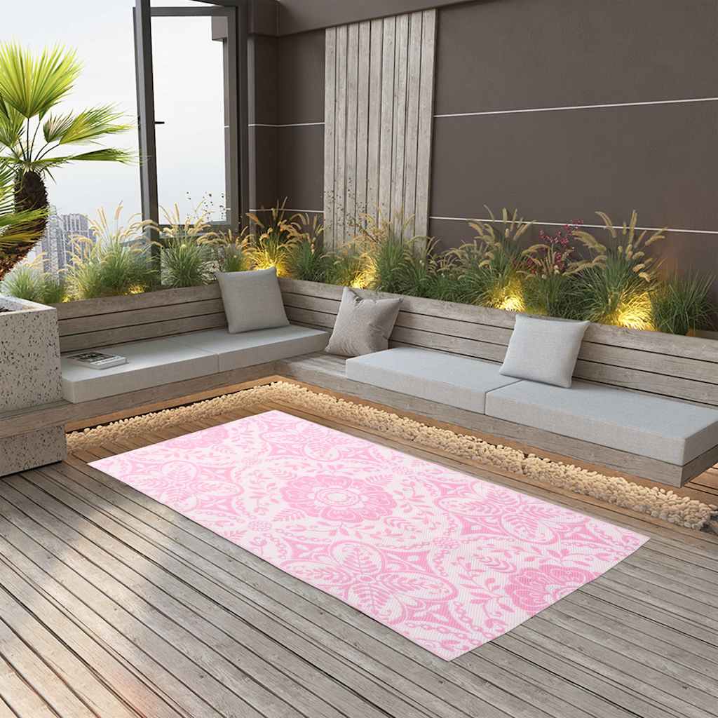 Vidaxl Tapis extérieur 120x180 cm pp rose