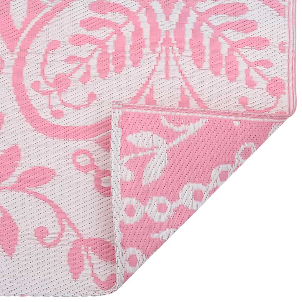 Vidaxl à l'extérieur du tapis 190x290 cm pp rose