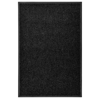 Vidaxl DOORMAT lavable 60x90 cm noir
