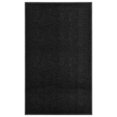 Vidaxl DOORMAT lavable 90x150 cm noir
