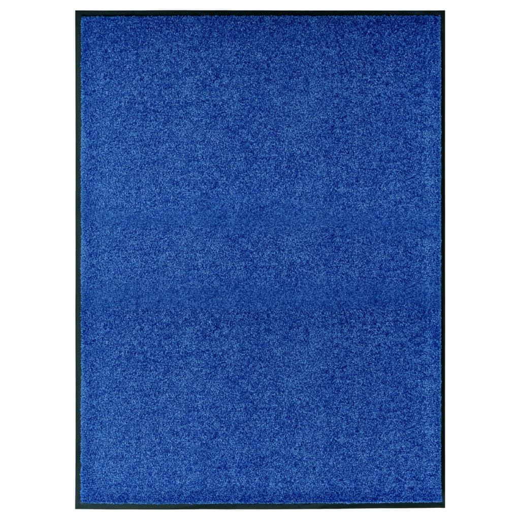 Vidaxl DOORMAT lavable 90x120 cm bleu