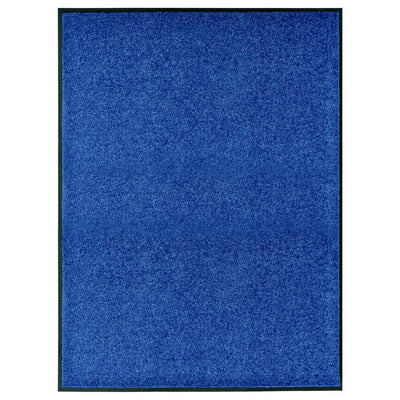 Vidaxl DOORMAT lavable 90x120 cm bleu
