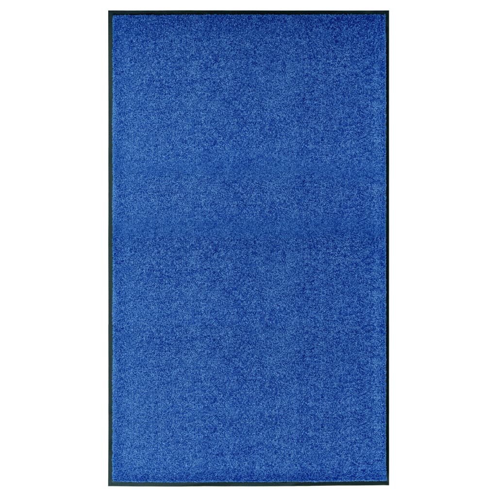 Vidaxl DOORMAT lavable 90x150 cm bleu