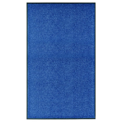 Vidaxl DOORMAT lavable 90x150 cm bleu