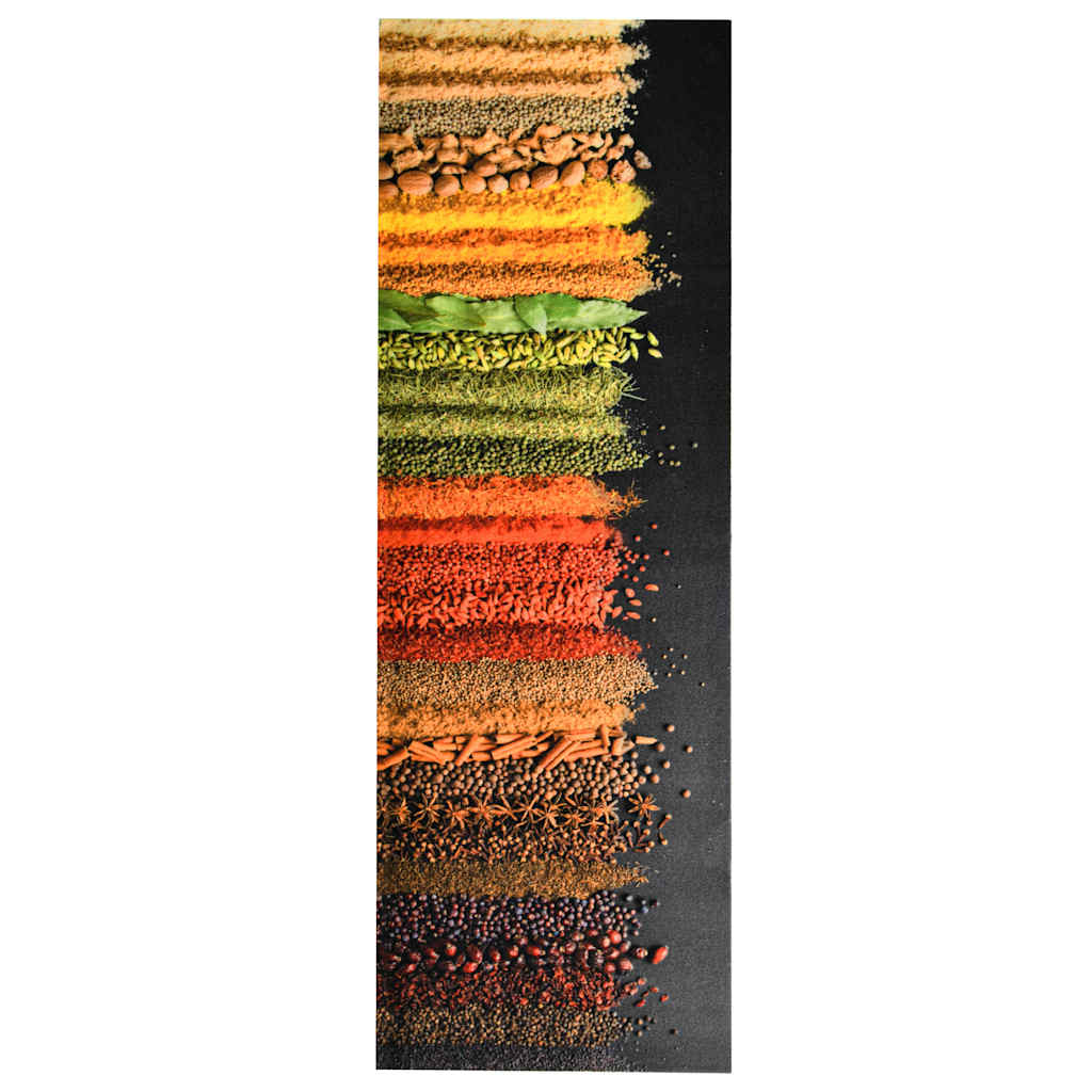 Vidaxl Cuisine tapis lavable épices 45x150 cm