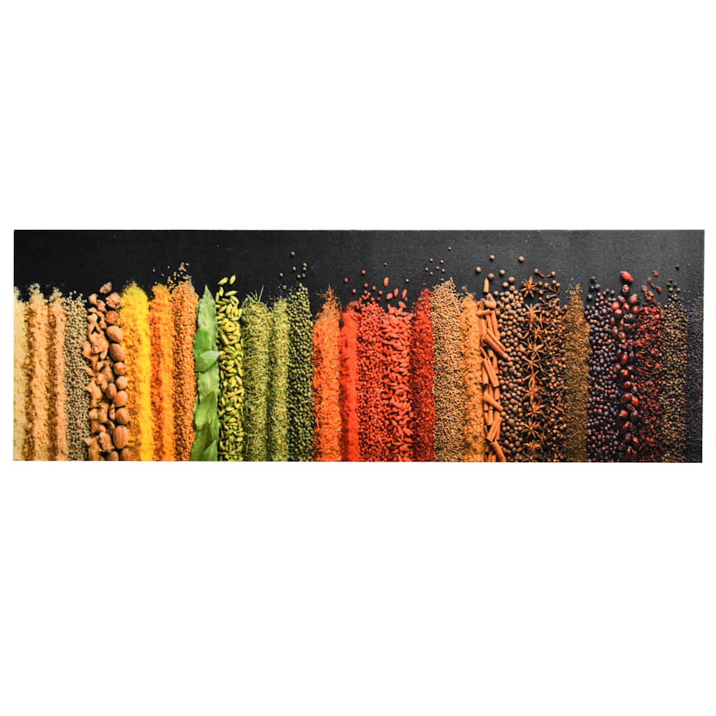 Vidaxl Cuisine tapis lavable épices 45x150 cm