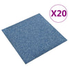 Carreaux de moquette vidaxl 20 st 5 m² 50x50 cm bleu