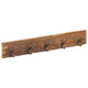 Rack de couche murale Vidaxl avec 5 crochets 100x2,5x15 cm en bois recyclé solide