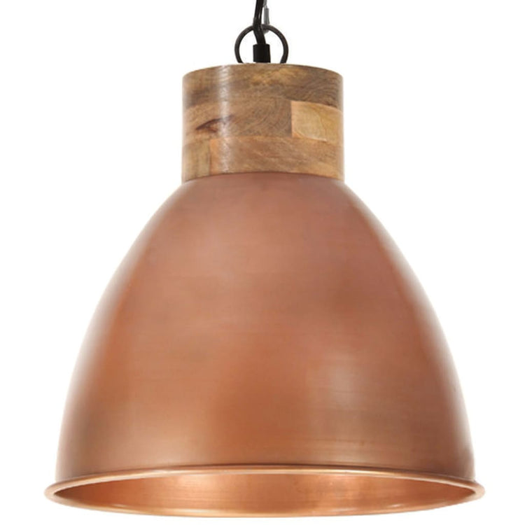Vidaxl Hanging Lamp Industrial E27 35 cm Fer et Couleur de cuivre en bois massif