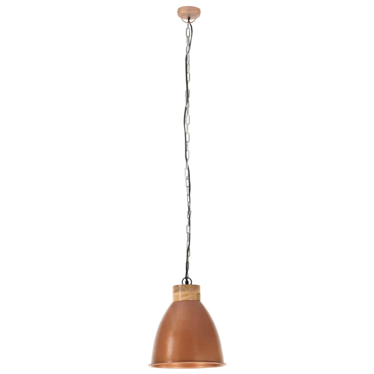 Vidaxl Hanging Lamp Industrial E27 35 cm Fer et Couleur de cuivre en bois massif