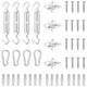 Accessoires auvent Vidaxl 12 pièces Set en acier inoxydable