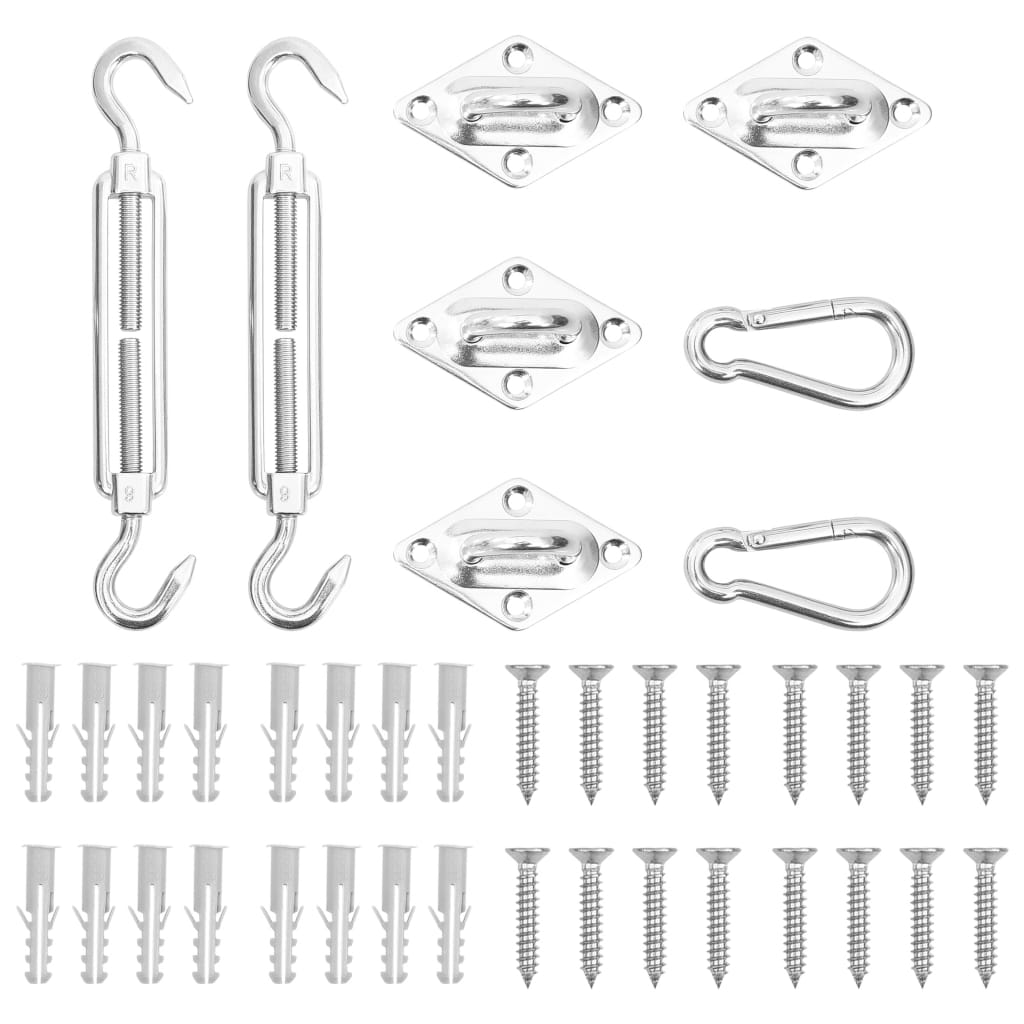 Accessoires auvent Vidaxl 8 pièces Set en acier inoxydable