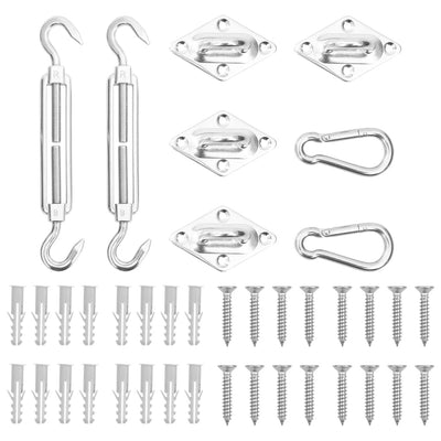 Accessoires auvent Vidaxl 8 pièces Set en acier inoxydable