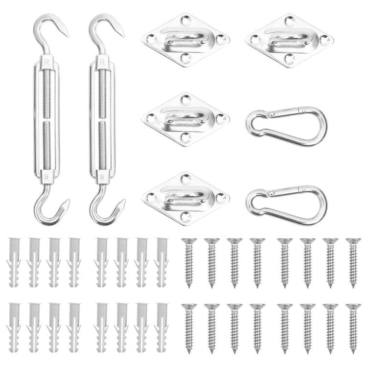 Accessoires auvent Vidaxl 8 pièces Set en acier inoxydable
