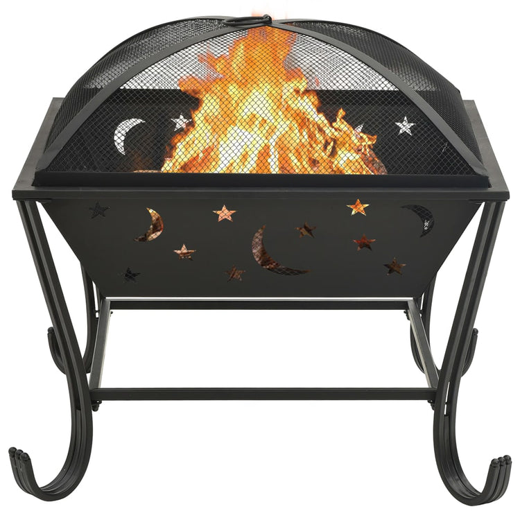 Cheminée Vidaxl avec poker xxl 62 cm en acier