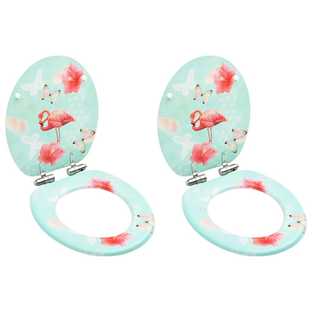 Vidaxl Toilet Seats avec couvercle à ferres mous