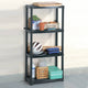 Rack de stockage Vidaxl 4 couches 61x30.5x130 cm Plastique noir