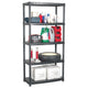 Rack de stockage Vidaxl 5 couches 85x40x185 cm Plastique noir