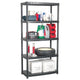 Rack de stockage Vidaxl 5 couches 91.5x45.7x185 cm Plastique noir
