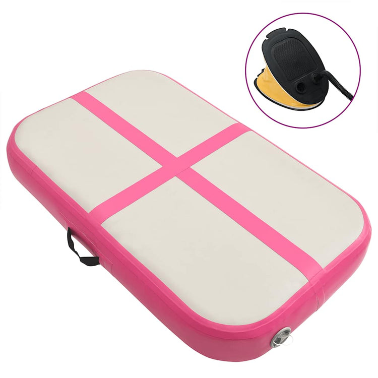 Mat de gymnastique Vidaxl avec pompe gonflable 60x100x10 cm PVC rose