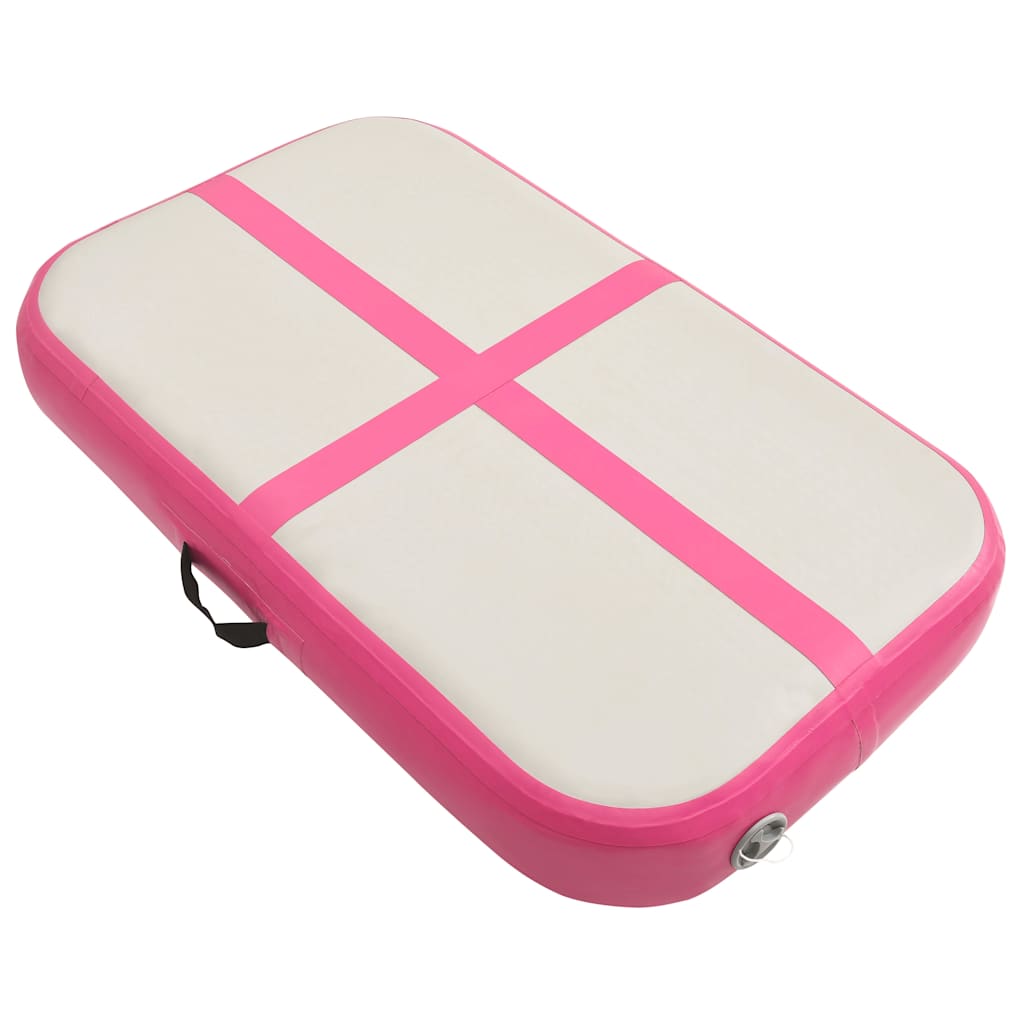 Mat de gymnastique Vidaxl avec pompe gonflable 60x100x15 cm PVC rose