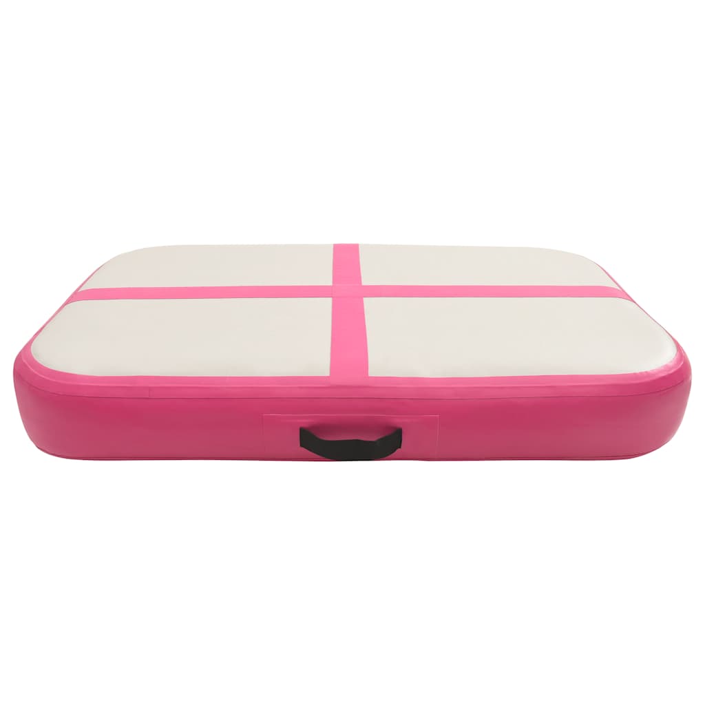 Mat de gymnastique Vidaxl avec pompe gonflable 60x100x15 cm PVC rose