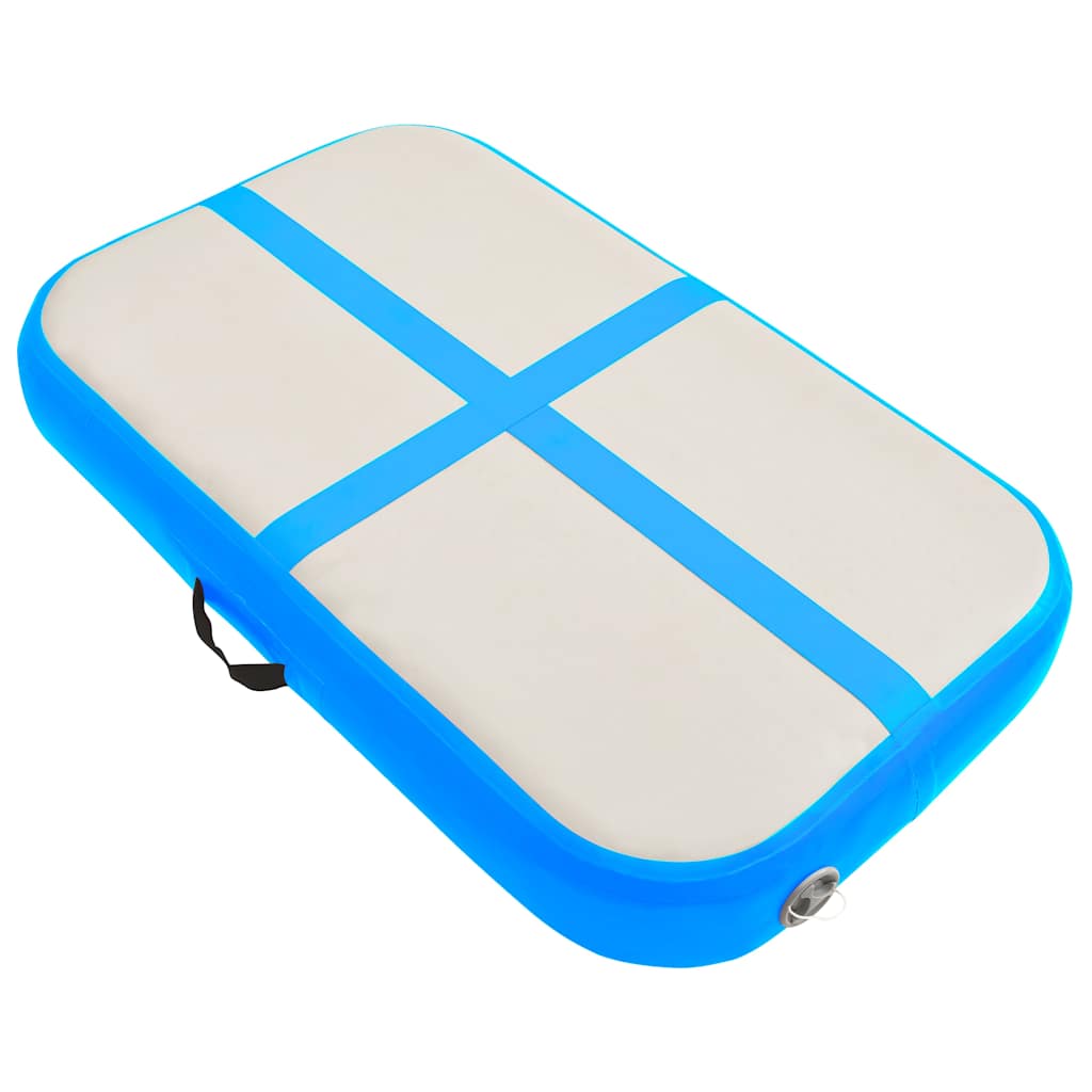 Mat de gymnastique Vidaxl avec pompe gonflable 60x100x20 cm PVC bleu