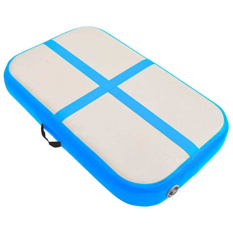 Mat de gymnastique Vidaxl avec pompe gonflable 60x100x20 cm PVC bleu