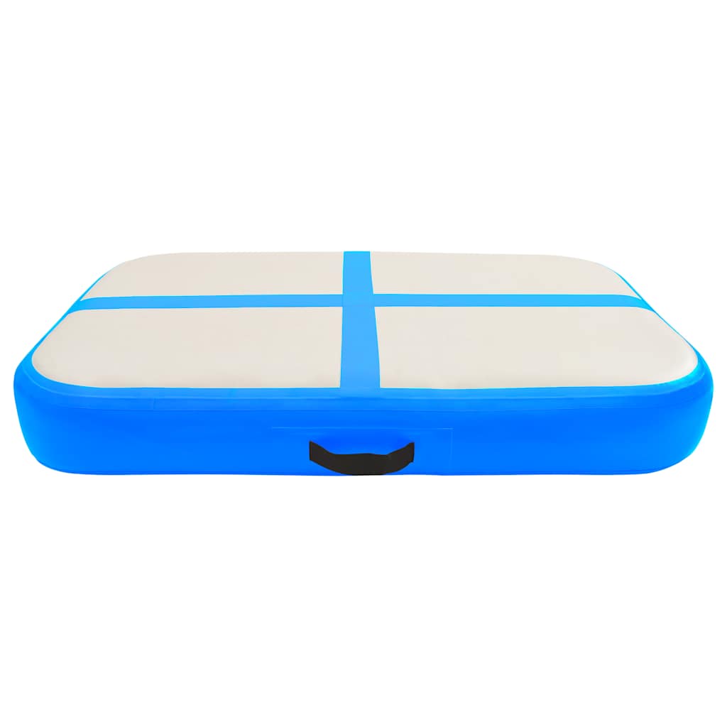 Mat de gymnastique Vidaxl avec pompe gonflable 60x100x20 cm PVC bleu