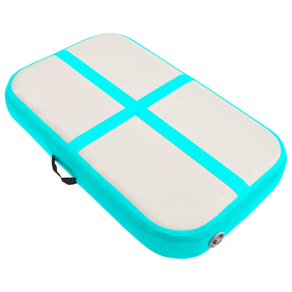 Mat de gymnastique Vidaxl avec pompe gonflable 60x100x20 cm en PVC vert