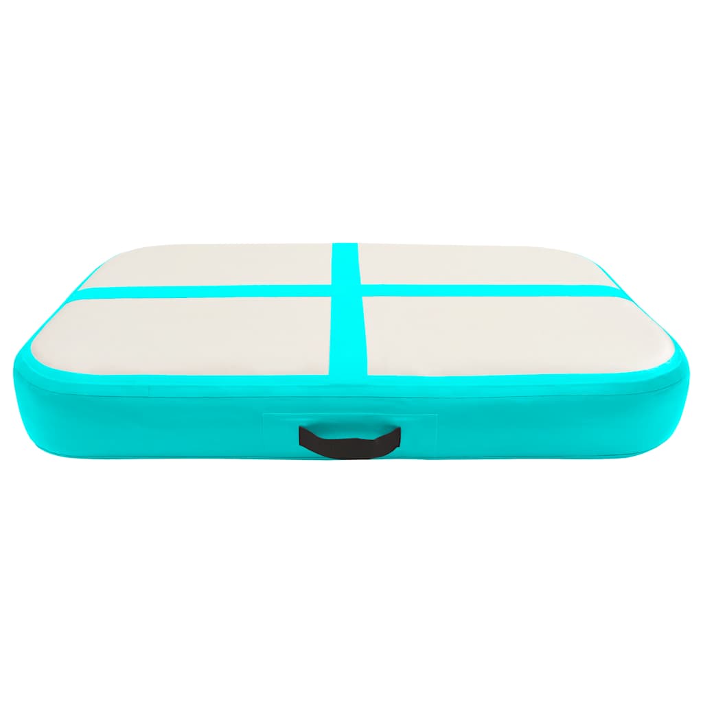 Mat de gymnastique Vidaxl avec pompe gonflable 60x100x20 cm en PVC vert