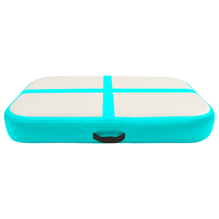 Mat de gymnastique Vidaxl avec pompe gonflable 60x100x20 cm en PVC vert