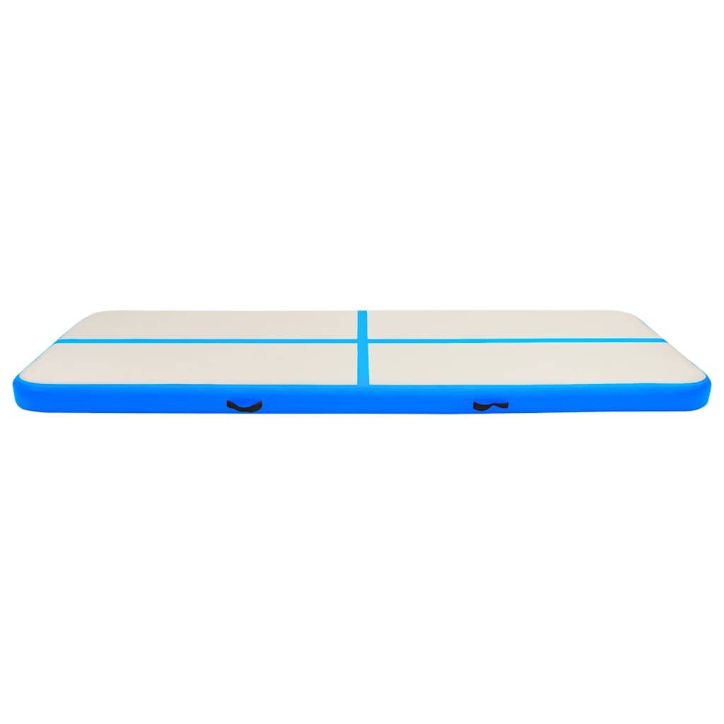 Mat de gymnastique Vidaxl avec pompe gonflable 300x100x15 cm en PVC bleu