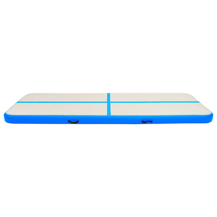 Mat de gymnastique Vidaxl avec pompe gonflable 300x100x15 cm en PVC bleu