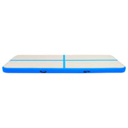 Mat de gymnastique Vidaxl avec pompe gonflable 500x100x15 cm en PVC bleu - afbeelding 3
